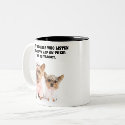 Mok WindyCity Black, 11 oz Two-Tone Coffee Mok (Voorkant links)