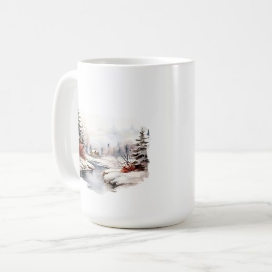 Mok winterscène (Voorkant links)