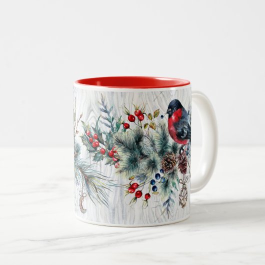 Mok wintervogels (Voorkant rechts)