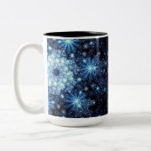 Mok wintery Blue Snowflake Pattern (Links)