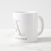 Mok Witte jouw naam start witte letters A (Voorkant rechts)