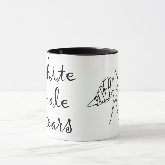 Mok witte mannelijke tranen (Midden)