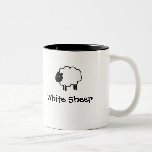 Mok witte schapen (Black Sheep) (Rechts)