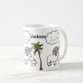 Mok wolken met witte schapenpalm (Voorkant rechts)