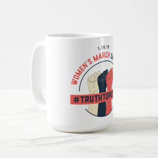 Mok 'Women's March Truth to Power Coffee' (Voorkant links)