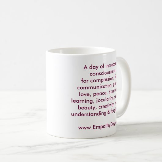 mok "World Empathpathy Day" - Rechts handig (Voorkant rechts)