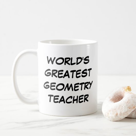 mok "World's Greatest Geometry Teacher" (Met donut)