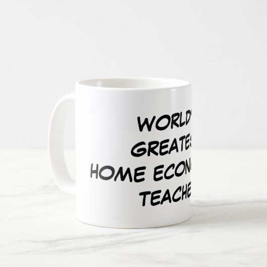 mok "World's Greatest Home Economics Teacher" (Voorkant links)