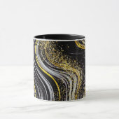 Mok Wrap: Zwart Marmer & Glitter Design (Midden)