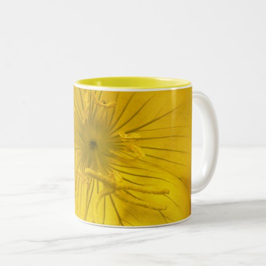 Mok Yellow Bokeh Flower (Voorkant rechts)