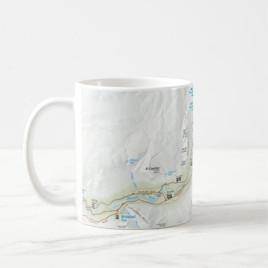 Mok Yosemite Valley-plattegrond (Links)