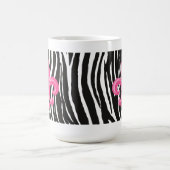 Mok Zebra Print Coffee met warmroze fleur de Lis (Center)