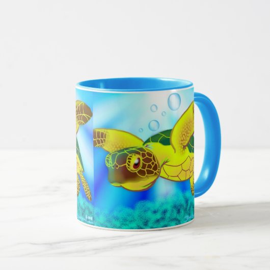 Mok zee schildpad 12c (Voorkant rechts)