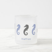 Mok - Zeeen paarden met naam (lichtblauw) (Center)