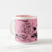 MOK: "Zeemeermin" Tweekleurige Koffiemok (Voorkant links)