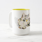 Mok: Zelf zijn Tweekleurige Koffiemok (Voorkant links)