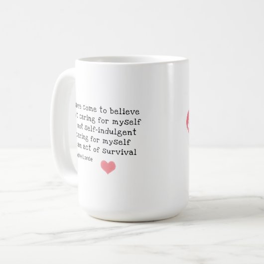 Mok Zelfzorgcitaat Audre Lorde/WWC Logo (Voorkant links)