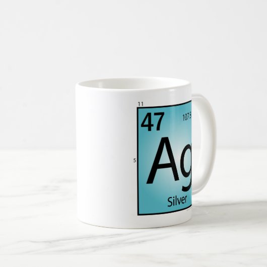 Mok zilver (Ag)-element (Voorkant rechts)