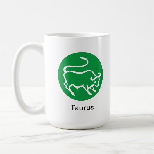 Mok - Zodiac-kleur voor Taurus (Links)