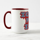 Mok Zombie Free Zone - kies stijl en kleur (Links)