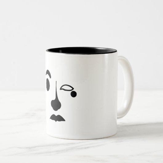 Mok zonder titel Abstract gezicht (Voorkant rechts)