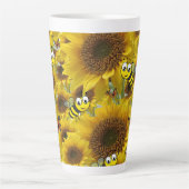 Mok zonnebloem Butterfly Bumblebee Latte (Voorkant)