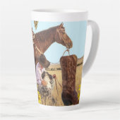 Mok zonnebloem Cowboy Horse Latte (Rechterhoek)