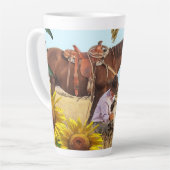 Mok zonnebloem Cowboy Horse Latte (Linkerhoek)