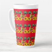 Mok zonnebloem Dinosaur Floral Latte (Linkerhoek)