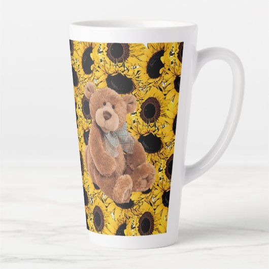 Mok zonnebloem Teddy Bear Latte (Rechts)