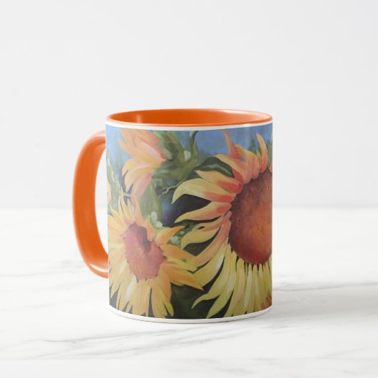 Mok zonnebloemen (Voorkant links)