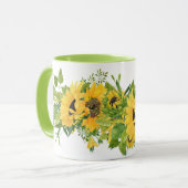 Mok zonnebloemen (Voorkant links)