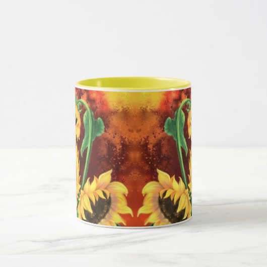 Mok zonnebloemen (Midden)