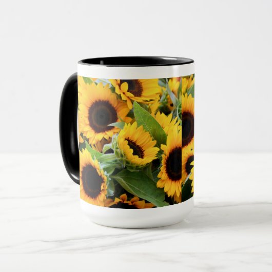 Mok zonnebloemen (Voorkant links)