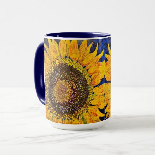 Mok zonnebloemen (Voorkant links)