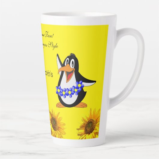 Mok zonnebloempitten Floral latte (Rechts)