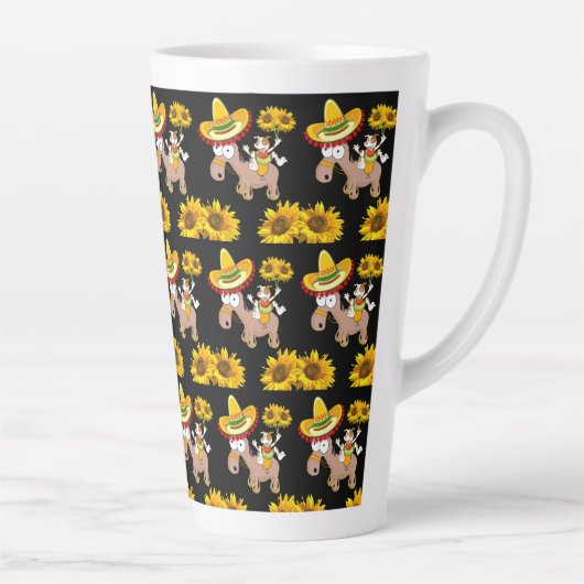 Mok zonnebloempitten Floral latte (Rechts)