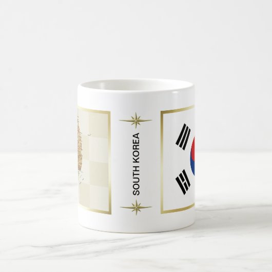 Mok Zuid-Korea vlag + kaart (Center)