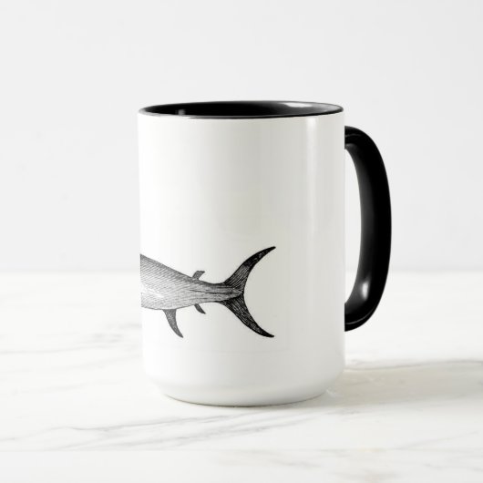 mok zwaardvis , wetenschappelijke illustratie (Voorkant rechts)