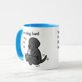 Mok zwart lab met ijskap (Voorkant links)