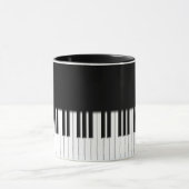 Mok - zwart pianotoetsenbord wit (Midden)