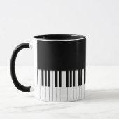 Mok - zwart pianotoetsenbord wit (Links)