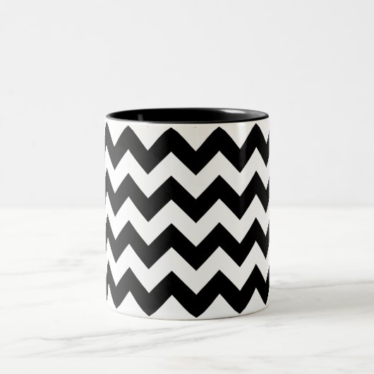 Mok zwart-wit Chevron Print (Center)