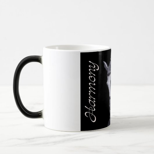 Mok zwart-wit Duo Dressage Horse (Links)