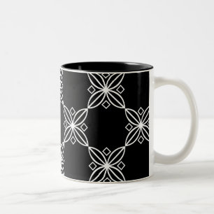 Mok zwart-wit moderne kunst deco