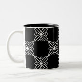 Mok zwart-wit moderne kunst deco (Links)