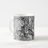 Mok zwart-wit patroon (Voorkant links)