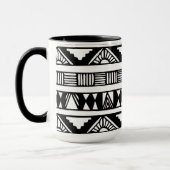 Mok zwart-wit, tribaal afdrukken in combinatie met (Links)