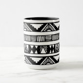 Mok zwart-wit, tribaal afdrukken in combinatie met (Midden)