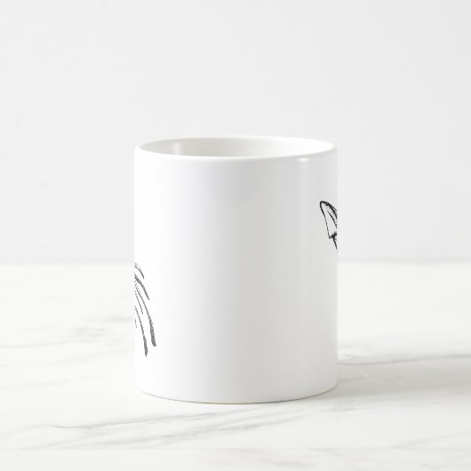 Mok zwart-wit vierkant (Center)